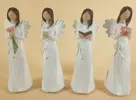 Sada 4 andělů (20 cm) | Bílá