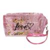 Kosmetická taška Love s flitry 2 | Růžová