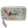Kosmetická taška Love s flitry 2 | Stříbrná