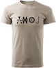 Vodácké tričko "ahoj" | Velikost: XS | Ledově šedá