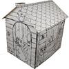 Kartonový domeček – černobílý k vybarvení | Velikost: 220 x 185 x 220 mm