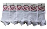 6 párů bavlněných kotníkových ponožek | Velikost: 36-40 | Bílá