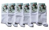 6 párů bavlněných ponožek (design) | Velikost: 36-40 | Bílá