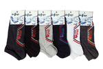 6 párů bavlněných kotníkových ponožek – Design Sport | Velikost: 43-46