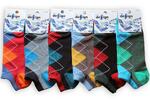 6 párů bavlněných kotníkových ponožek – Káro | Velikost: 39-42
