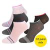 12 párů dámských ponožek - pruhy | Velikost: 35–38