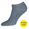 12 párů dámských ponožek | Velikost: 35–38 | Šedá