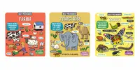 Set tří knih Malý průzkumník: Farma, Zvířecí říše, Brouci