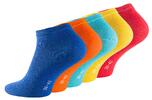 5 párů dámských kotníkových ponožek - barevné | Velikost: 35-38