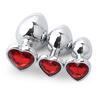 Anální šperk - krystal ve tvaru srdce | Velikost: S | Červená