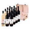 12 lahví: Pinot Noir, Cabernet Sauvignon a Pálava v dárkové truhle