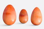 Sada 3 Yoni vajíček – červený jadeit