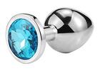 Anální šperk - krystal ve tvaru kruhu | Velikost: L | Modrá