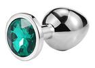 Anální šperk - krystal ve tvaru kruhu | Velikost: L | Smaragdová