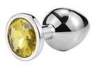 Anální šperk - krystal ve tvaru kruhu | Velikost: M | Žlutá