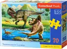 Puzzle 70 dílků premium - T-rex vs. Triceratops