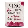 Dekorační cedulka: Víno s někým nebo sama