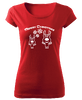 Dámské triko se soby | Velikost: XS | Červená