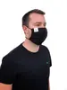 Pánská bavlněná rouška Kašmir RM01 – All black (šňůrky)