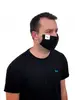 Pánská bavlněná rouška Kašmir RM04 – All black (gumičky)
