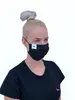 Dámská bavlněná rouška Kašmir RW01 – All black (šňůrky)