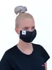 Dámská bavlněná rouška Kašmir RW04 – All black (gumičky)
