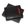 Černá kožená peněženka na šířku – varianta 002