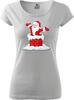 Dámské tričko Santa v komínu | Velikost: XS | Bílá