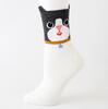 Ponožky s kočkami - bílošedá