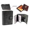 Pánská kožená peněženka GURU LEATHER (na výšku) | Černá