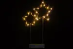Kovové hvězdy, 25 LED, černé