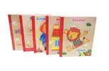 5× Dětská dřevěná puzzle kniha