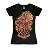 Dámské tričko Harry Potter: Gryffindor Logo | Velikost: XS | Černá