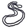 Perlová šňůra se sladkovodních perel Anitte, 160 cm | Černá