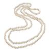 Perlová šňůra ze sladkovodních perel Anitte, 160 cm | Bílá