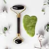 Obsidián váleček + jadeit gua sha