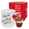 Valentýnský hrneček s pečeným čajem - Díky Tobě jsem dokonale šťastná