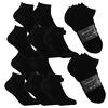 10 párů unisex nízkých bavlněných ponožek | Velikost: 35-38 | Černá