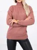 Dámský svetr s polorolákem | Starorůžová