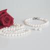 Sada náhrdelník, náramek a náušnice Waiwai mini top | Bílá
