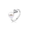 Stříbrný prsten s pravou říční perlou T089 | Velikost: 54