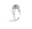 Stříbrný prsten s pravou říční perlou T098 | Velikost: 54