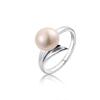Stříbrný prsten s pravou říční perlou T0006 | Velikost: 54