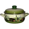 Mělký smaltovaný kastrol s poklicí – 24 cm, 4,75 l