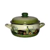 Mělký smaltovaný kastrol s poklicí – 16 cm, 1,5 l