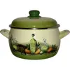 Hluboký smaltovaný hrnec s poklicí – 22 cm, 5 l