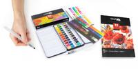 Sada zářivých akvarelových barev LizART (36 ks) + blok LizART