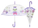 Průhledný deštník Motýlci | Fialová
