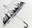 Průhledný deštník Města | Černá