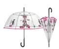 Průhledný deštník Paříž | Růžová